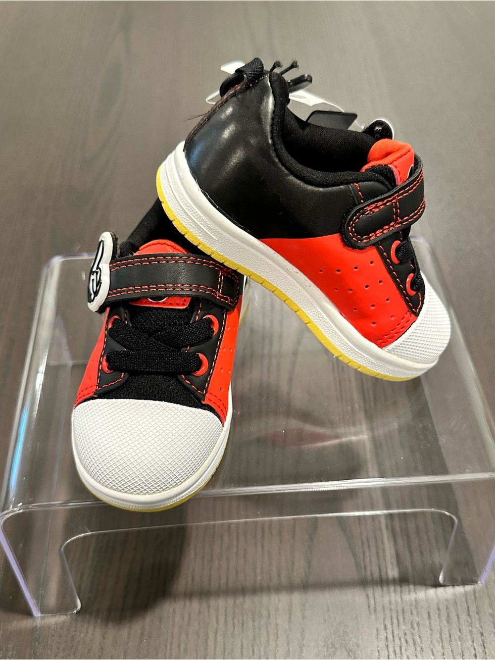 Disney Red and Black Kids Sneakers with White Toecap NWT